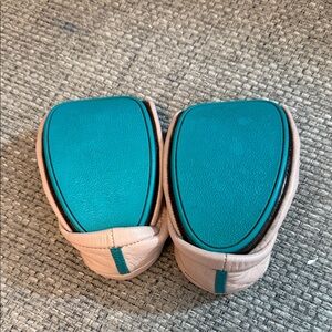 Tieks Teal and Nude Flats